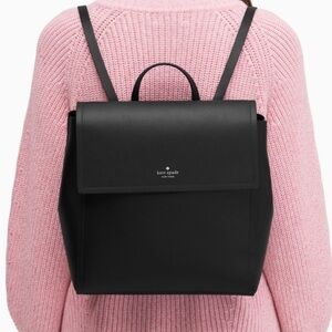 kate spade Black Smooth Leather Backpack